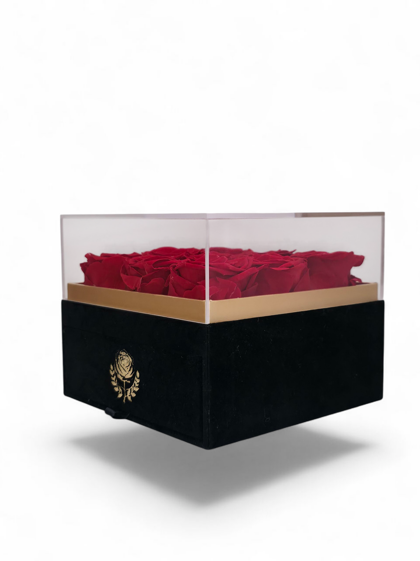 box of preserved roses